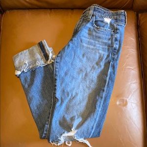 Joe’s Cuffed Ripped Jeans